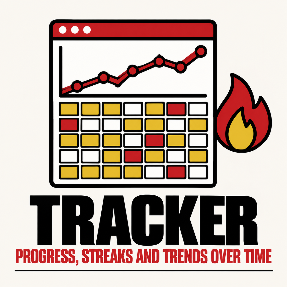 Tracker: a weekly log, a trend and a plan