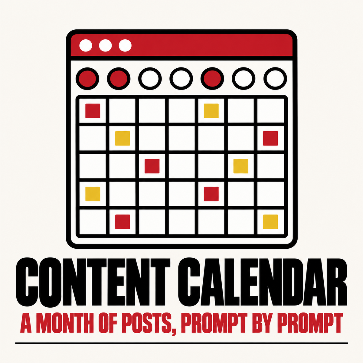 Content Calendar: a month of posting days, prompts and a batch plan