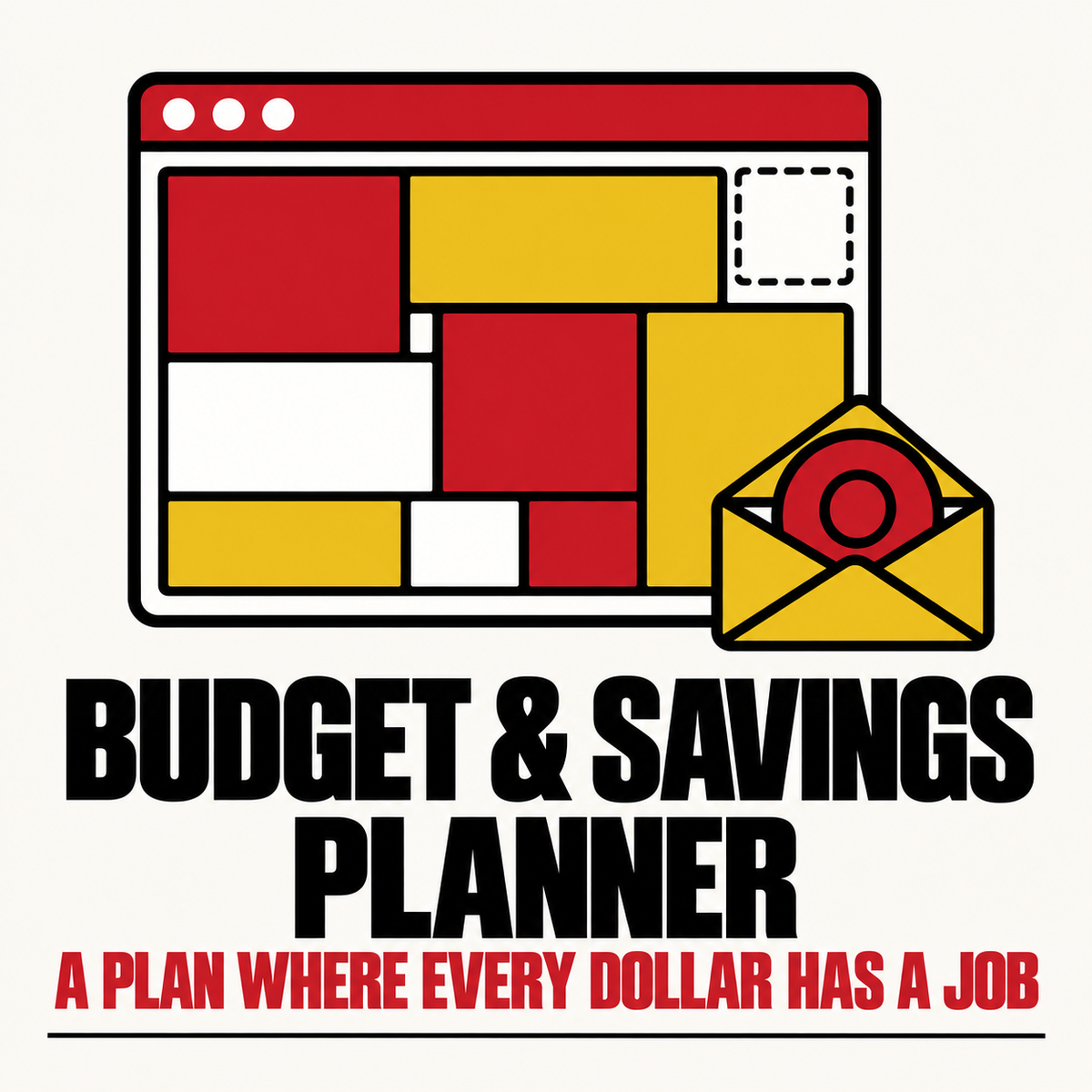 Budget & Savings Planner: every dollar given a job, mapped and dated to payday