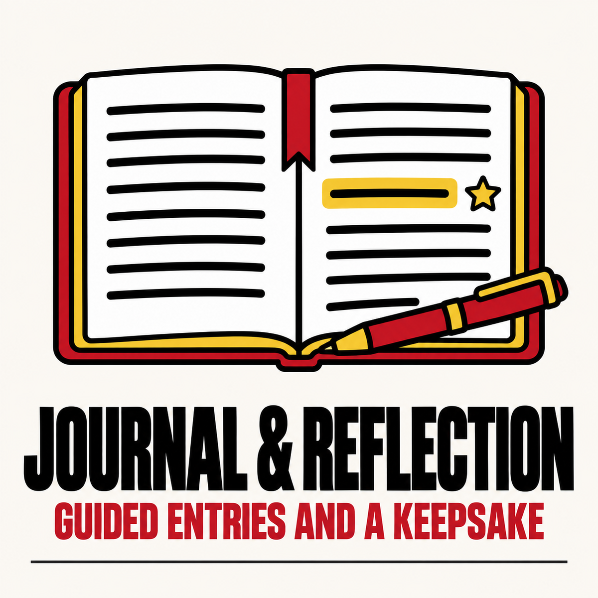 Journal & Reflection: guided prompts, dated entries and a keepsake of their own words