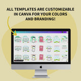 Shopify product listing thumbnail templates customizable in Canva