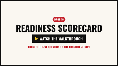 Walkthrough video: the example scorecard, from the first slider to the personal report
