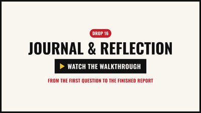 Walkthrough video: the example journal, from the first prompt to the keepsake