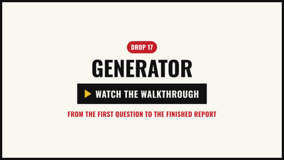 Walkthrough video: the example generator, from the first shuffle to the personal pack