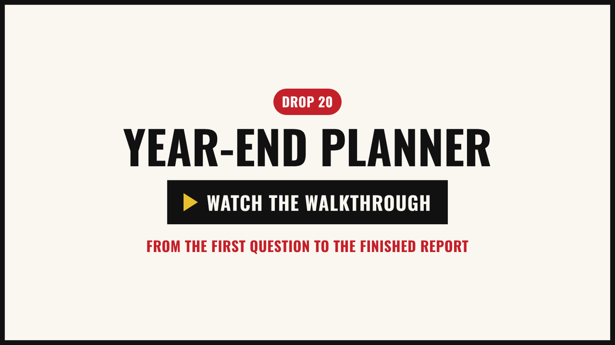 Walkthrough video: the example planner, from the first sentence to the personal report