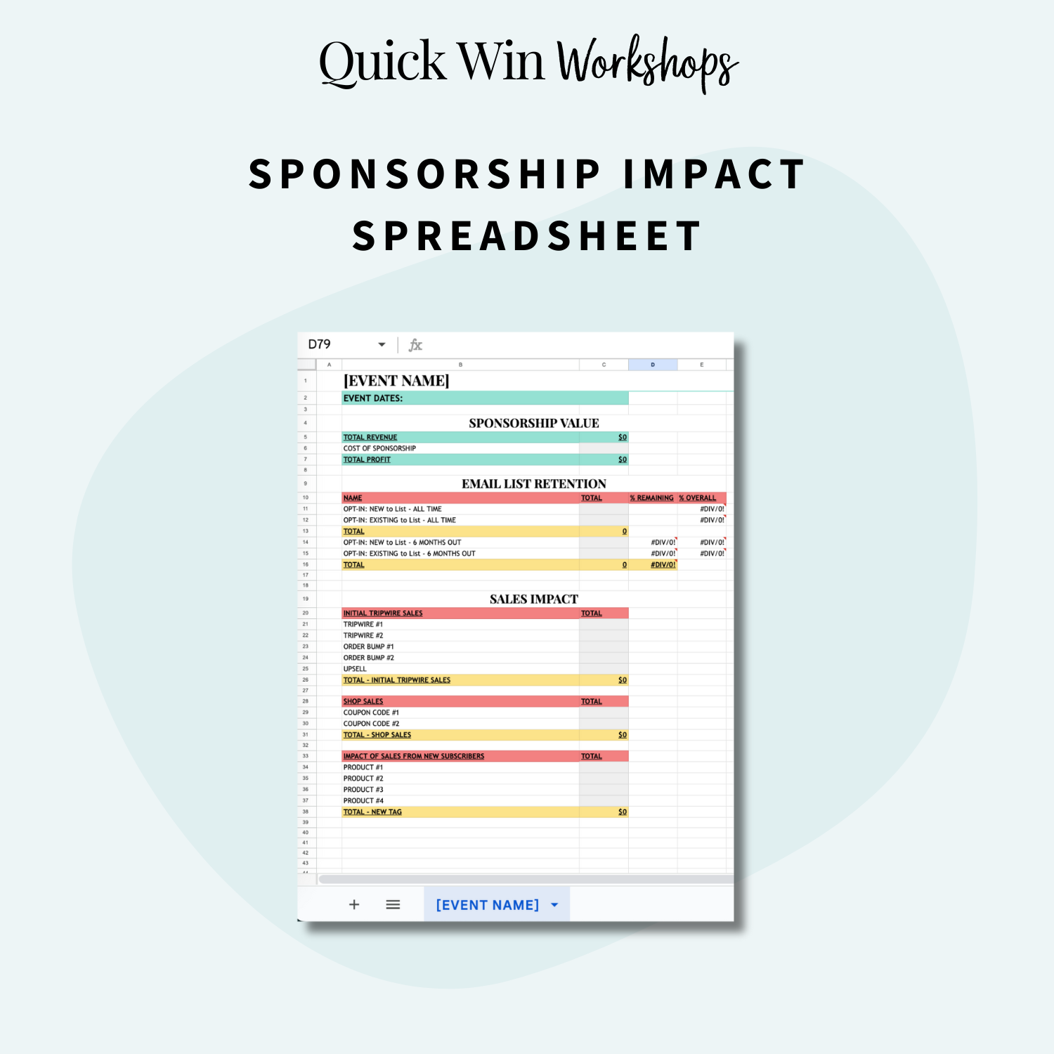 sponsorship impact spreadsheet