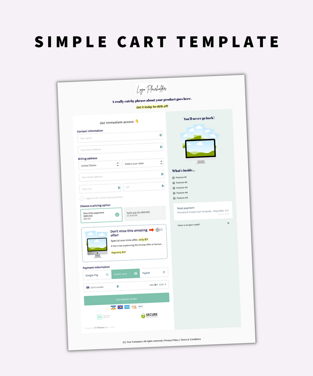ThriveCart Sales Page Templates ThriveCart Sales Page Templates