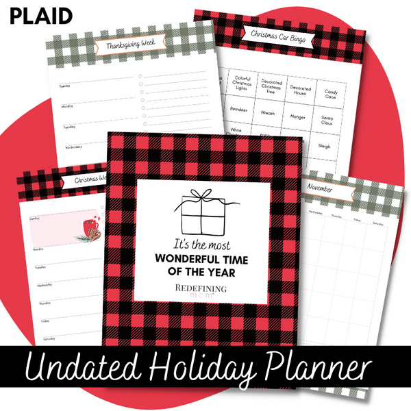 Undated Printable Holiday Planner