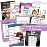 25-Pack Photoshop Pinterest Templates