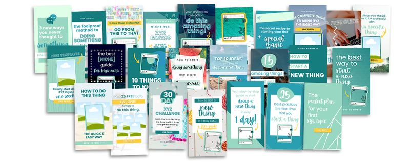 75-Pack of Social Graphics for Summer