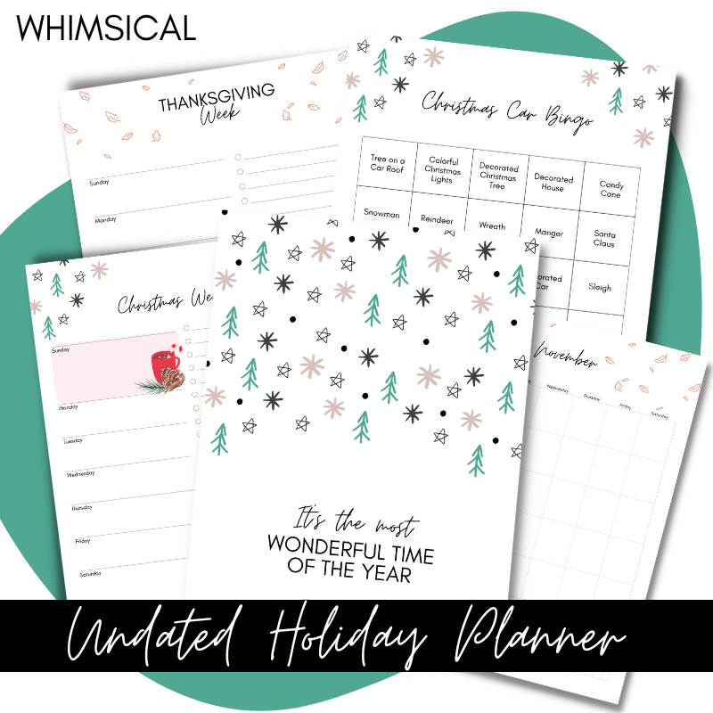 Undated Printable Holiday Planner