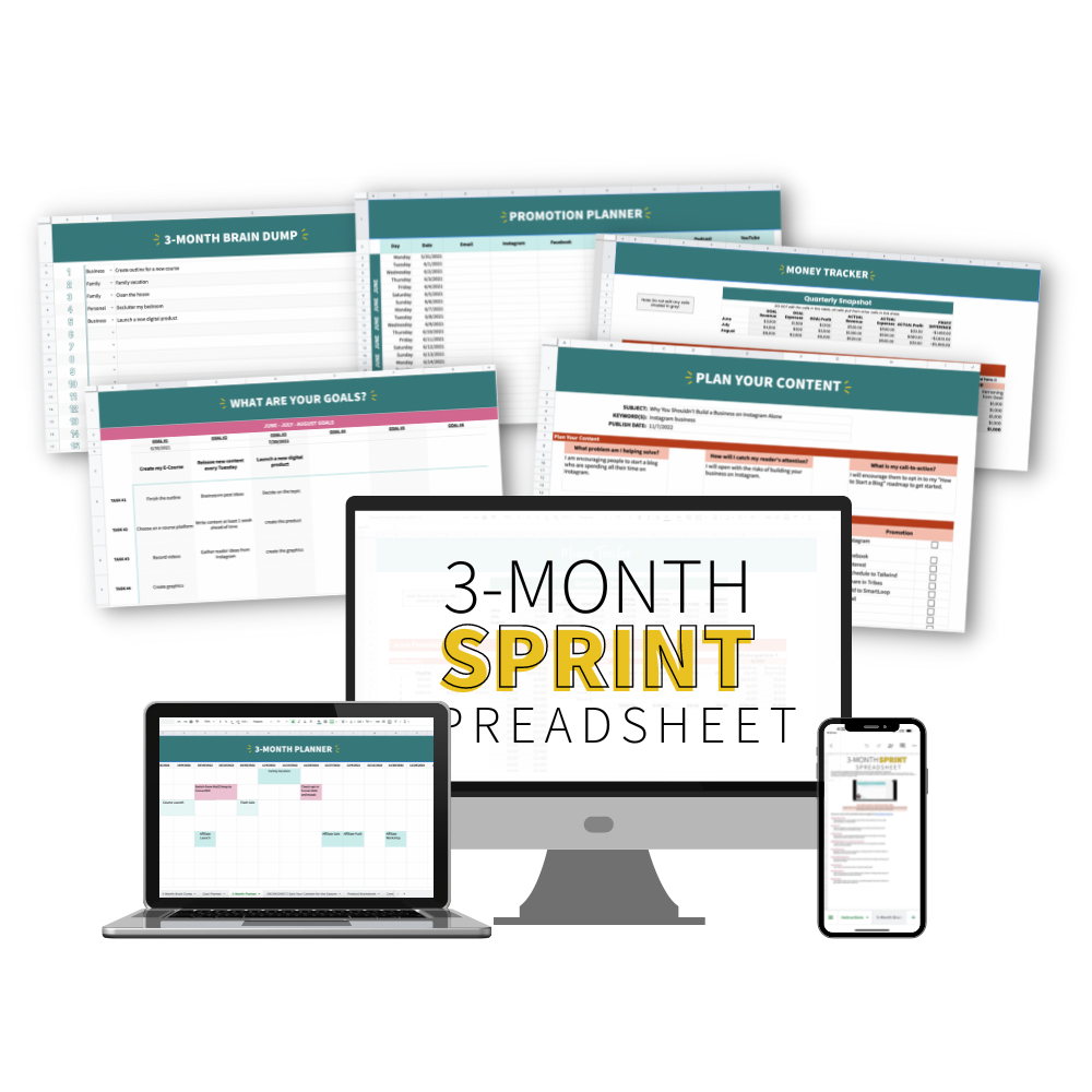 3-Month Sprint Spreadsheet