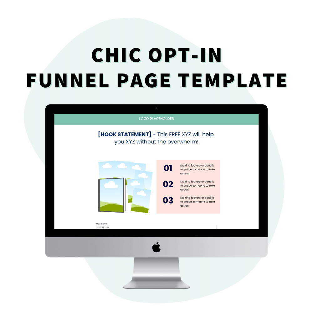 Chic Opt-in Funnel Page Template – Empowered Shop