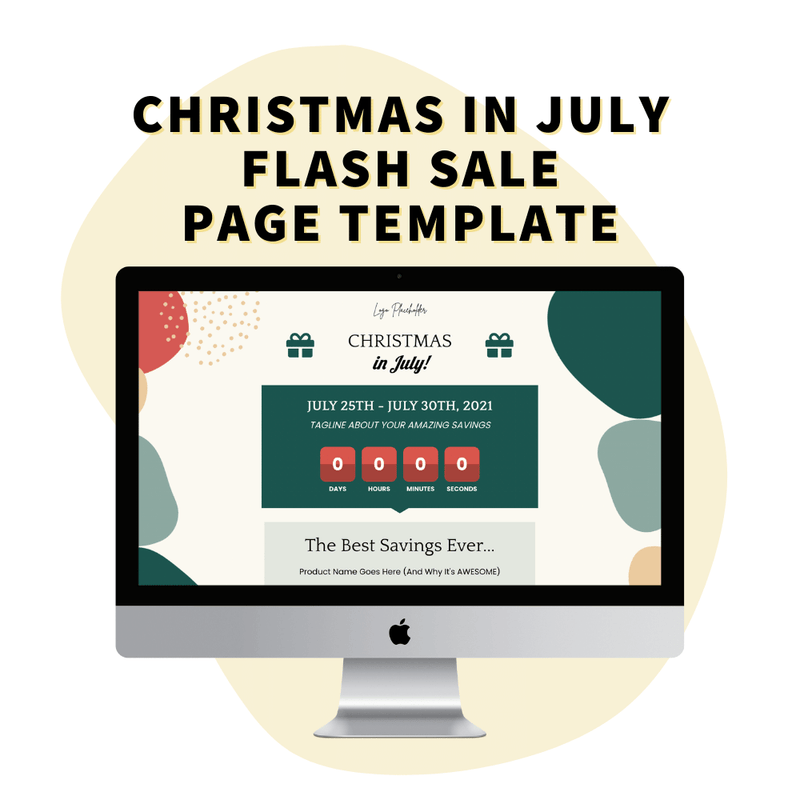 Christmas in July Flash Sale Page Template