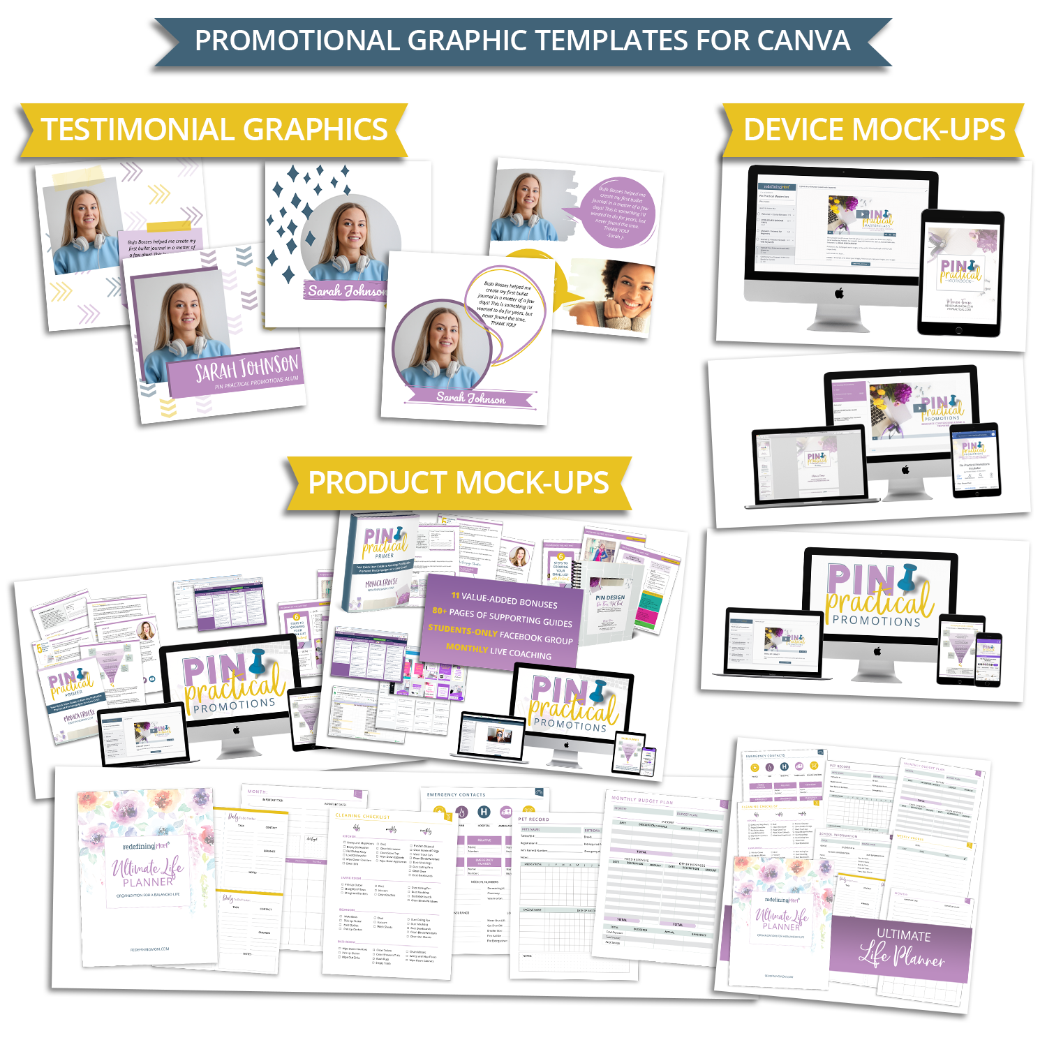Sales Page Promo Image Templates for Canva