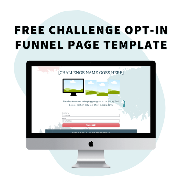 Free Challenge Opt-In Funnel Page Template