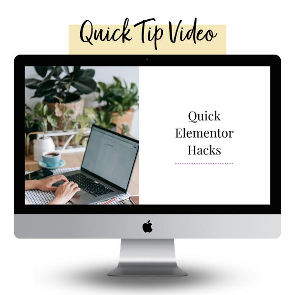 imac mockup with text quick elementor hacks