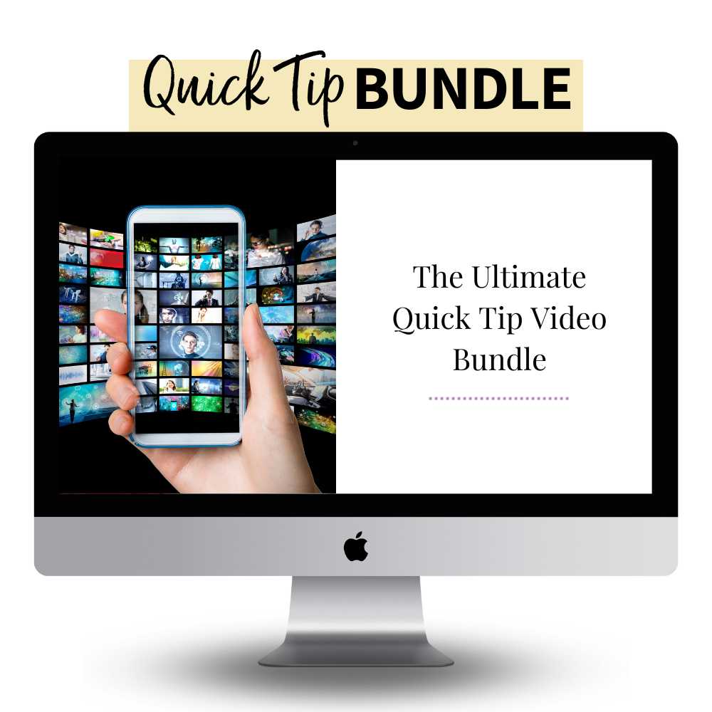 imac mockup with test the ultimate quick tip video bundle