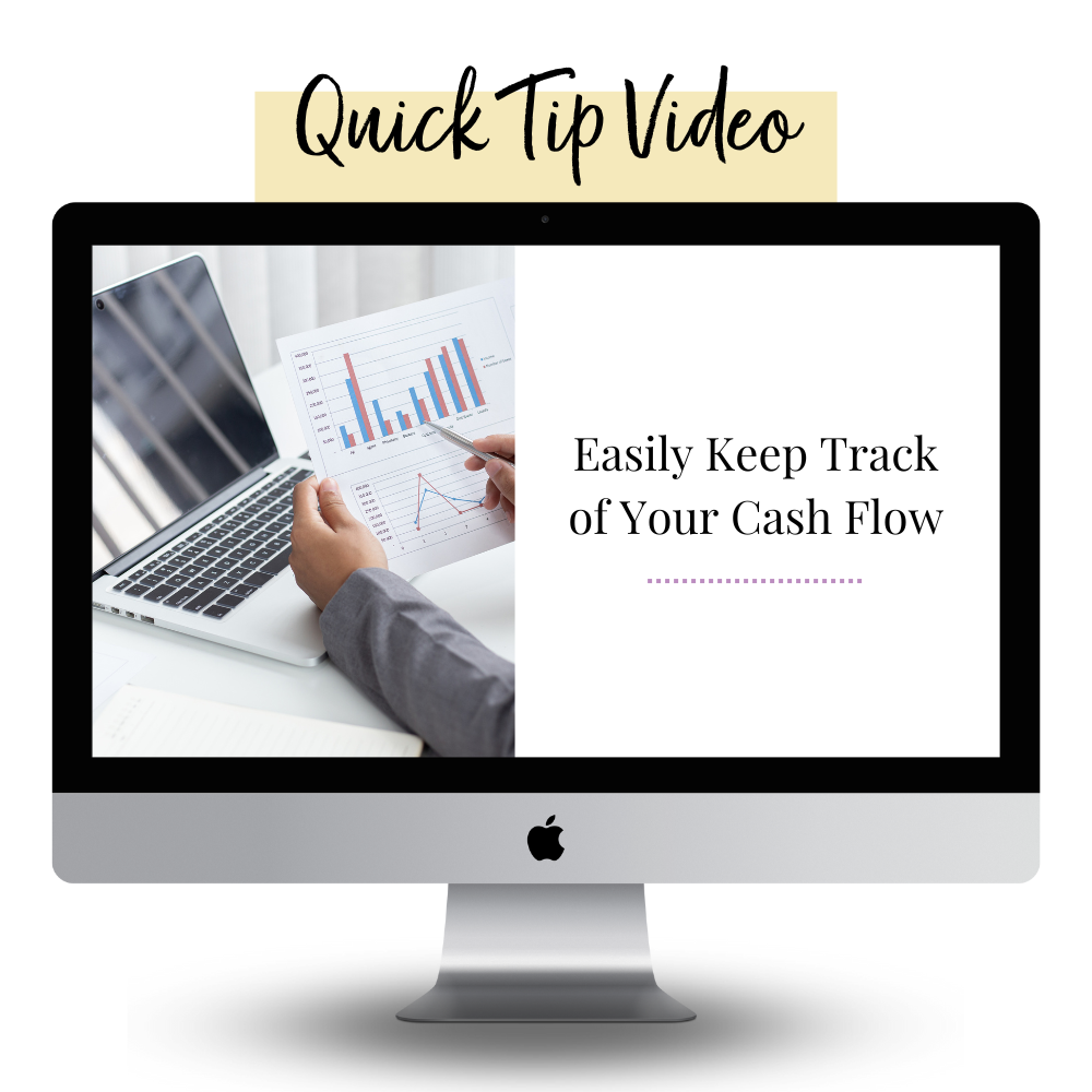 imac mockup with text easily keep track of your cash flow