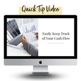 imac mockup with text easily keep track of your cash flow