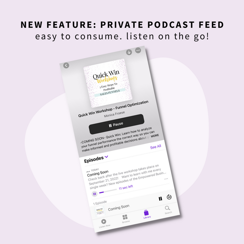 Quick Win Workshop: 3 Easy Steps to Making Your Sales Funnels Profitable